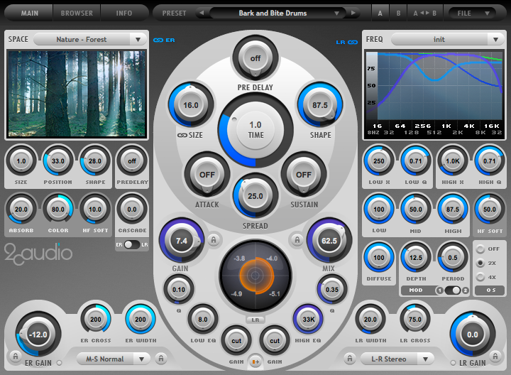 2CAudio Aether 初期反射と残響を分けて作る