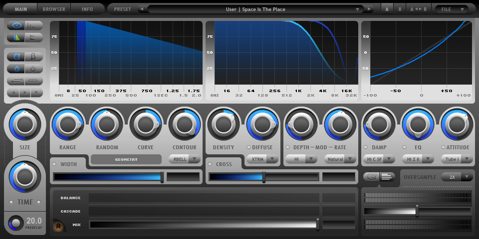 2CAudio B2 基準になる残響量を決める