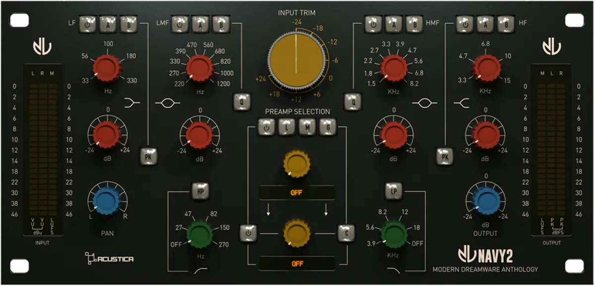Acustica Audio Navy 中域の存在感を調整する