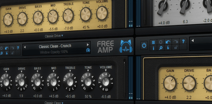 Blue Cat Free Amp 3種類のアンプを選ぶ