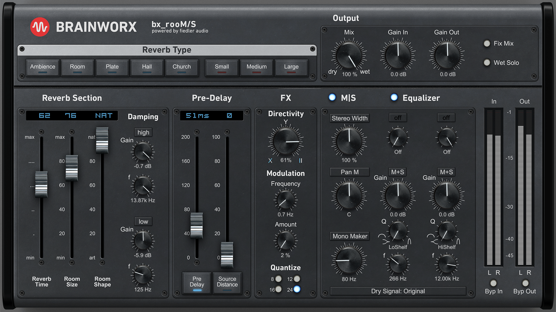 Brainworx bx_rooMS 中央と左右を分けて聴く
