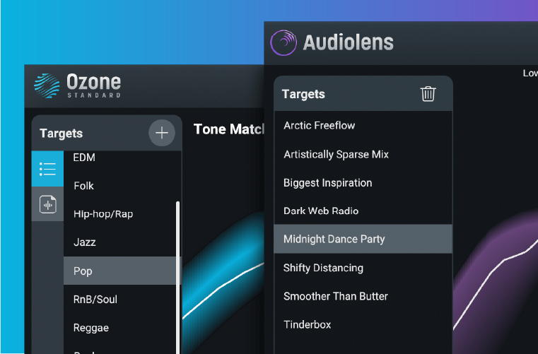 iZotope Audiolens トーンバランスの傾向を視覚的に確認できる