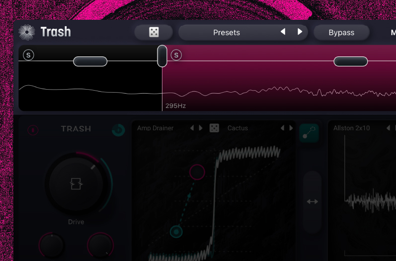 iZotope Trash マルチバンドで帯域ごとに歪みを分けられる