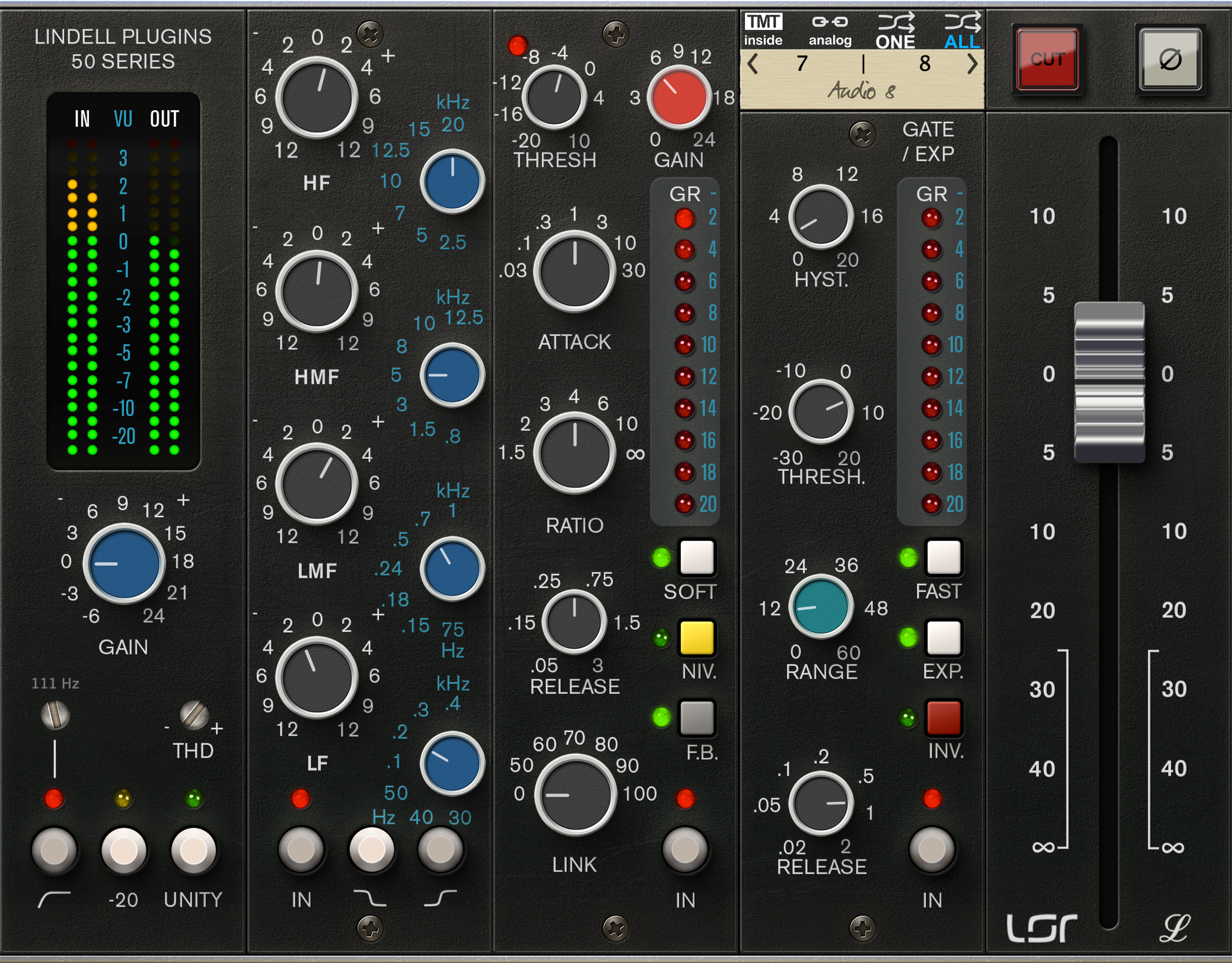 Lindell Audio 50 Series チャンネル単位で音を作る