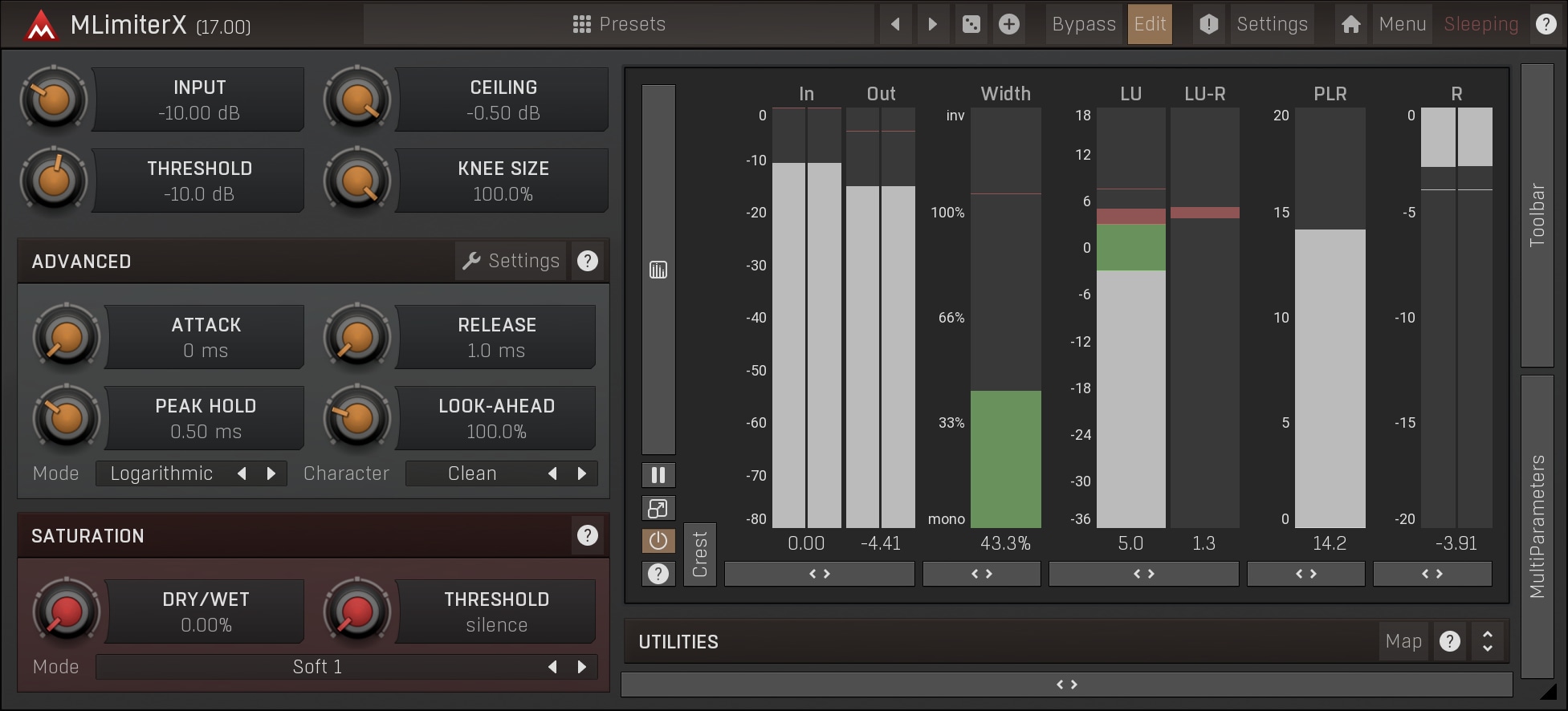 MeldaProduction MLimiterX サチュレーションでラウドさと質感を作る
