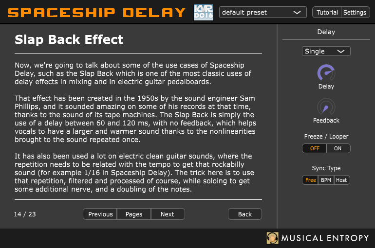 Musical Entropy Spaceship Delay フィルターと色付けをループ内にも置ける