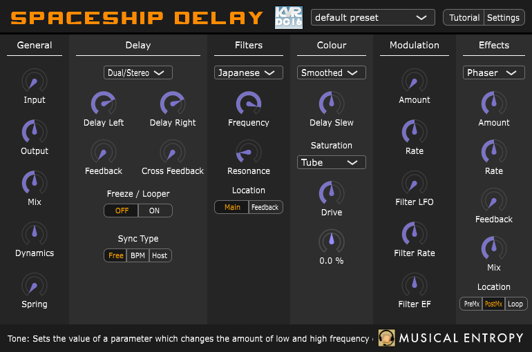 Musical Entropy Spaceship Delay ダイナミクス制御で反復の出方を変える