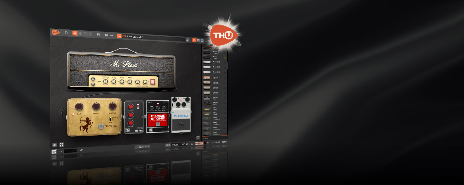 Overloud TH-U プリセットから不要な部分を削る