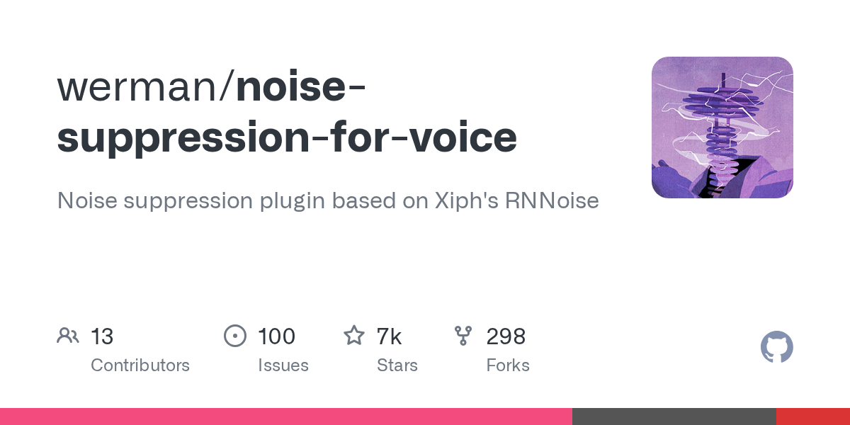 RNNoise Noise Suppression for Voice