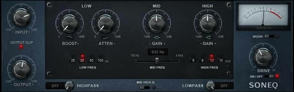 Sonimus SonEQ 倍音の足し方を選ぶ