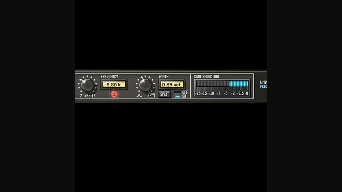 UAD Precision De-Esser Modern band-pass / high-passを選択