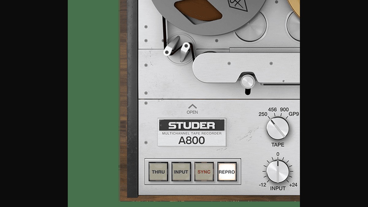 UAD Studer A800 Tape Recorder テープフォーミュラと速度で質感を変える